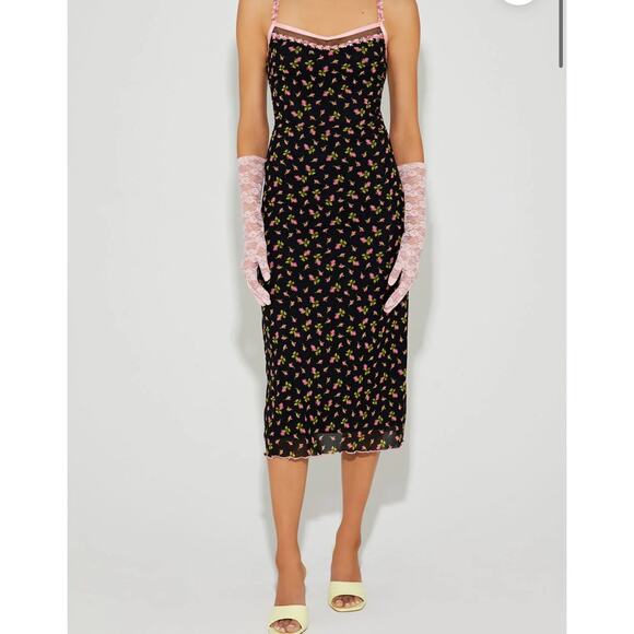 Betsey Johnson X Forever21 Y2K Floral Slip Dress 3X Feminine Lace Party Cocktail - Picture 2 of 14